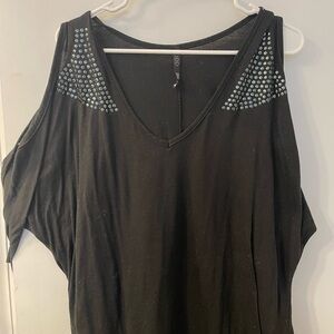 Black Studded Women's Top